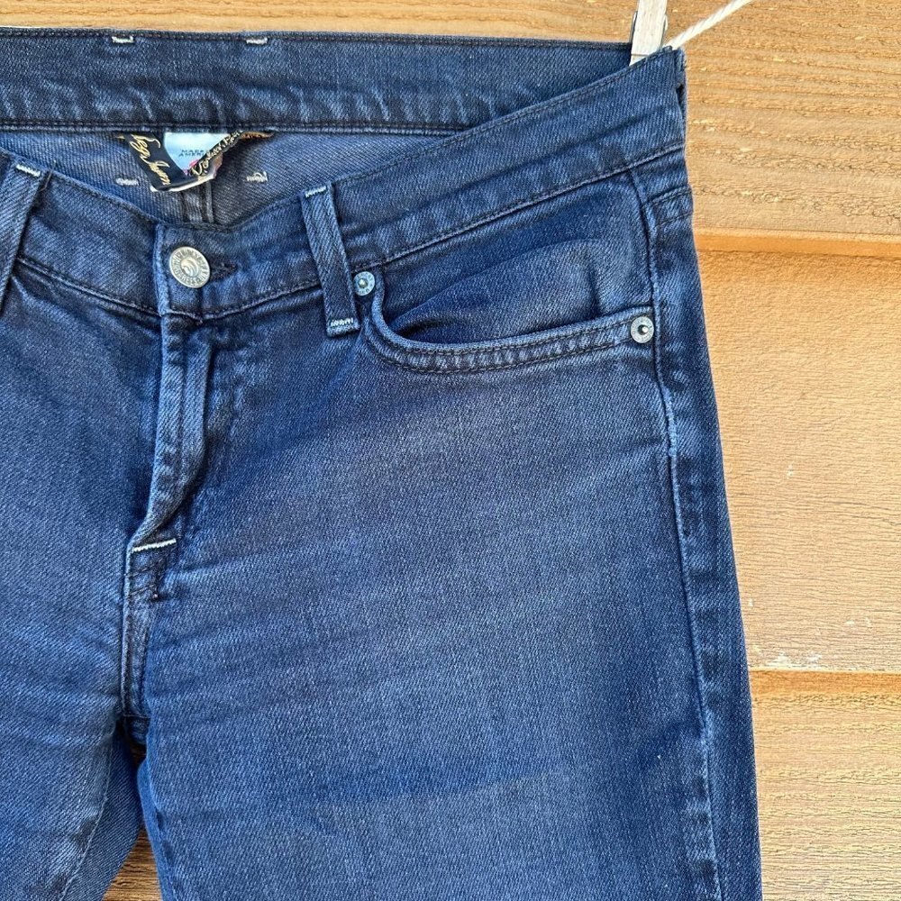 Lucky Brand Flare Bell Bottom Dark Blue Jeans Size 4 - Picture 4 of 14